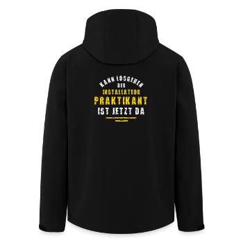 Plumber Intern Installer Internship - Men’s Recycled Softshell Jacket by Stanley/Stella - black - Back - AI Model Male 185 light (185cm)