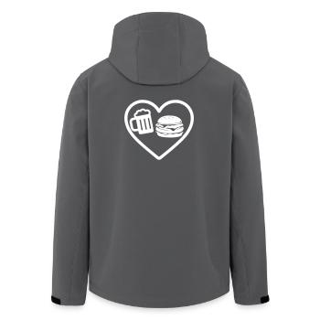 Heart Burger Bier - Recycelte Männer Softshell-Jacke von Stanley/Stella - Schwarz - Hinten - AI Model Male 185 light (185cm)