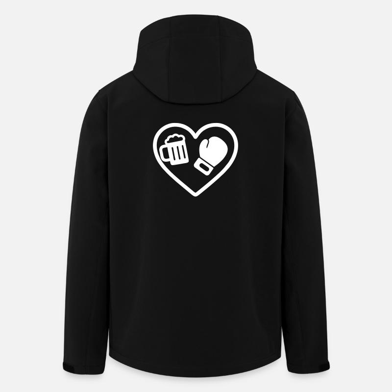 Heart Boxing Bier - Recycelte Männer Softshell-Jacke von Stanley/Stella - Schwarz