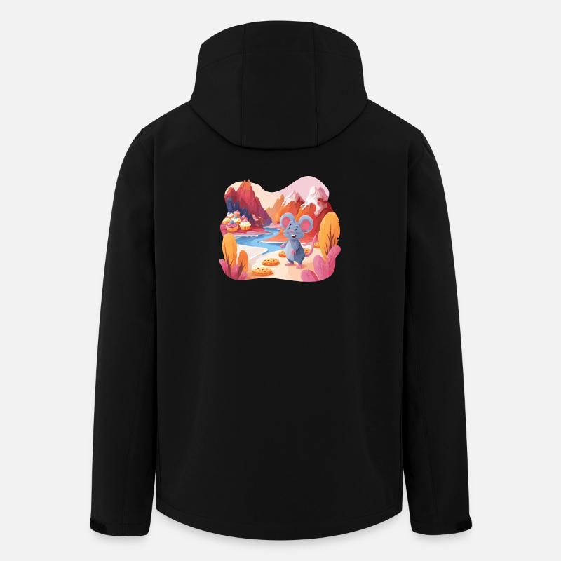 Zuckerkulisse Mausabenteuer - Recycelte Männer Softshell-Jacke von Stanley/Stella - Schwarz