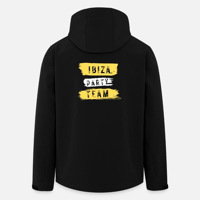 Ibiza Party Team - Recycelte Männer Softshell-Jacke von Stanley/Stella - Schwarz