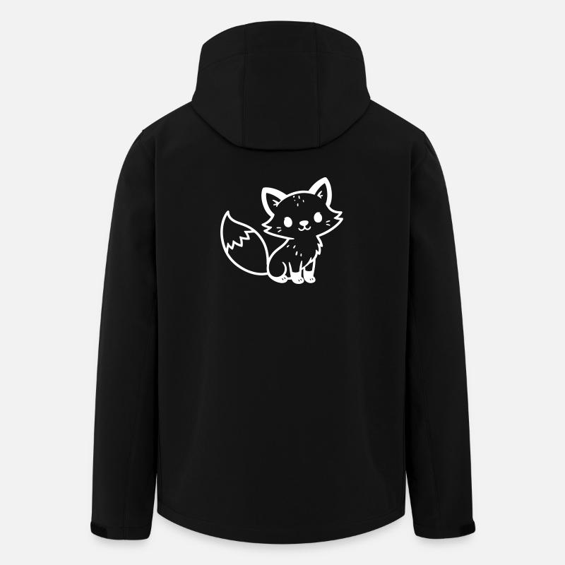 Fox Cute Comic - Veste softshell homme en polyester recyclé Stanley/Stella - noir