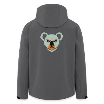 Angry Koala Look - Men’s Recycled Softshell Jacket by Stanley/Stella - black - Back - AI Model Male 185 light (185cm)