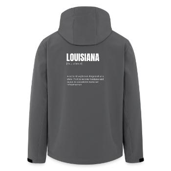 Louisiana Culture Explosion Shirt - Men’s Recycled Softshell Jacket by Stanley/Stella - black - Back - AI Model Male 185 light (185cm)
