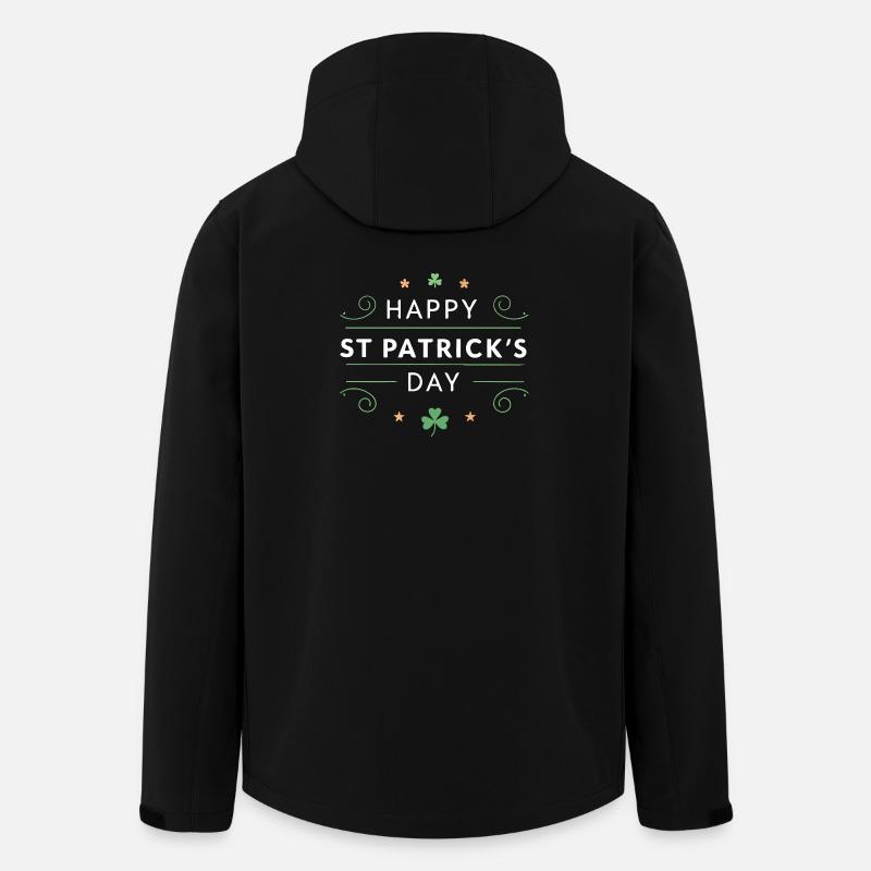 Saint Patrick Joie Vert Tee - Veste softshell homme en polyester recyclé Stanley/Stella - noir