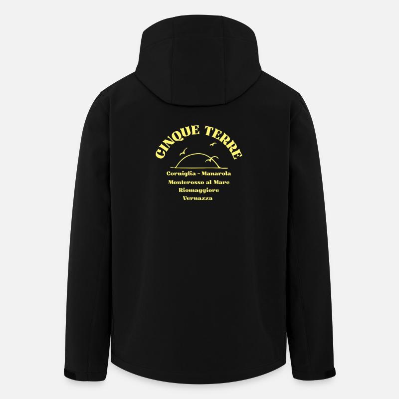 Crête côtière des Cinque Terre - Veste softshell homme en polyester recyclé Stanley/Stella - noir
