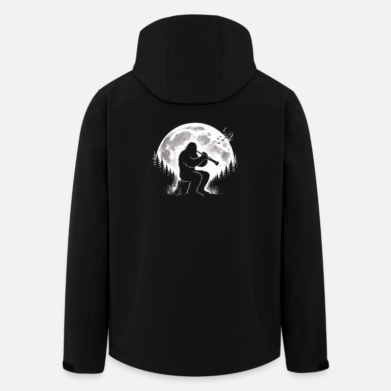 Bigfoot spielt Klarinette - Recycelte Männer Softshell-Jacke von Stanley/Stella - Schwarz