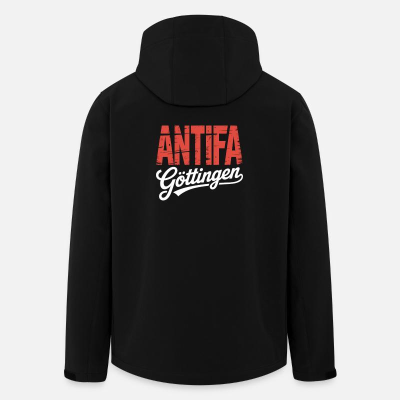 Antifa Göttingen - Antifaschistischer Merch - Veste softshell homme en polyester recyclé Stanley/Stella - noir