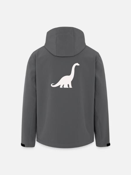 Long neck dino silhouette - Men’s Recycled Softshell Jacket by Stanley/Stella - black