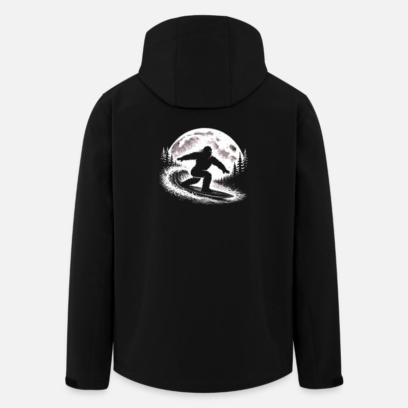 Bigfoot Surfer - Recycelte Männer Softshell-Jacke von Stanley/Stella - Schwarz