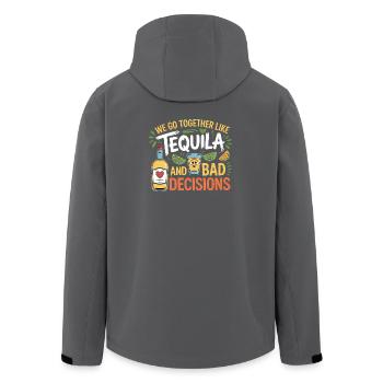 Tequila & Mauvaises décisions Cadeau d’amis drôles - Veste softshell homme en polyester recyclé Stanley/Stella - noir - Dos - AI Model Male 185 light (185cm)