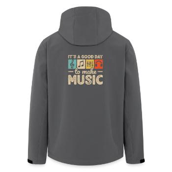 Music Dj Composer Musician Music Producer - Men’s Recycled Softshell Jacket by Stanley/Stella - black - Back - AI Model Male 185 light (185cm)