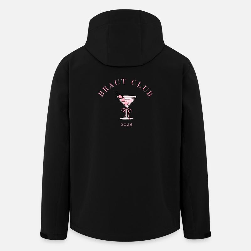 Braut Club Martini Herzen 2026 - Recycelte Männer Softshell-Jacke von Stanley/Stella - Schwarz