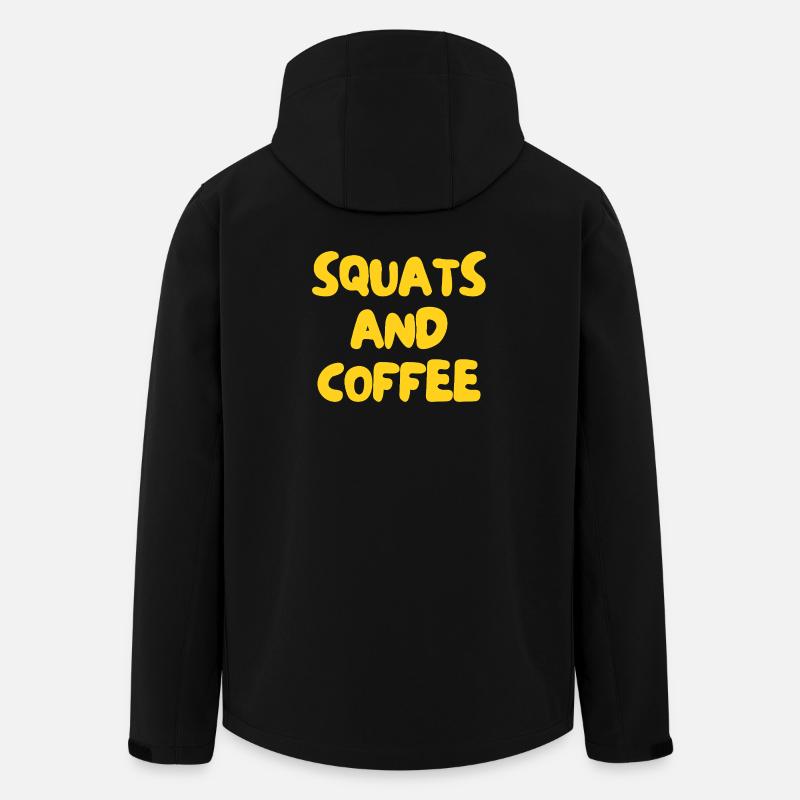 Kniebeugen und Kaffee - Recycelte Männer Softshell-Jacke von Stanley/Stella - Schwarz