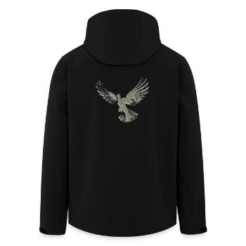 Taube | Heilig-Geist-Hemd | Christliches Symbol - Recycelte Männer Softshell-Jacke von Stanley/Stella - Schwarz - Hinten - AI Model Male 185 light (185cm)