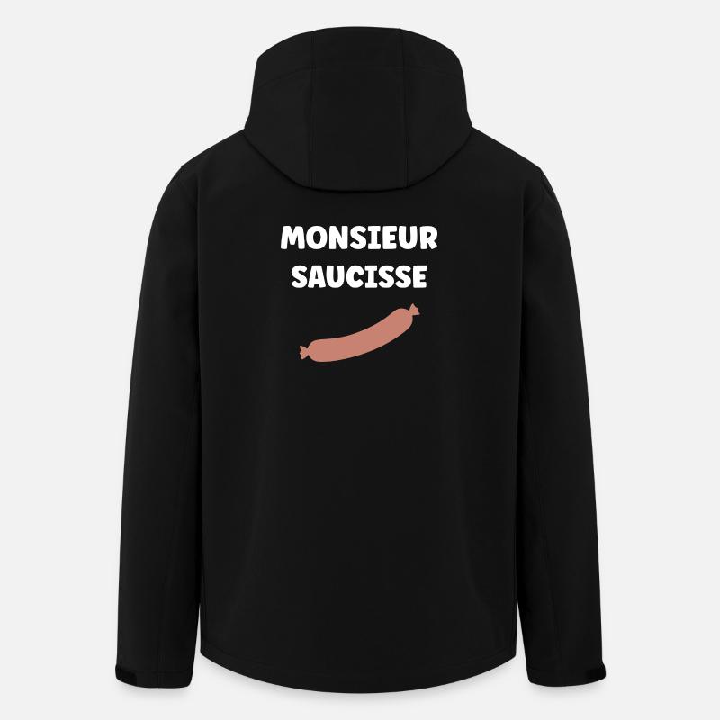 Monsieur Saucisse - Veste softshell homme en polyester recyclé Stanley/Stella - noir