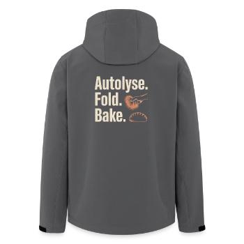Autolyse Fold Backe Bread Kunst - Recycelte Männer Softshell-Jacke von Stanley/Stella - Anthrazit - Hinten - AI Model Male 185 light (185cm)