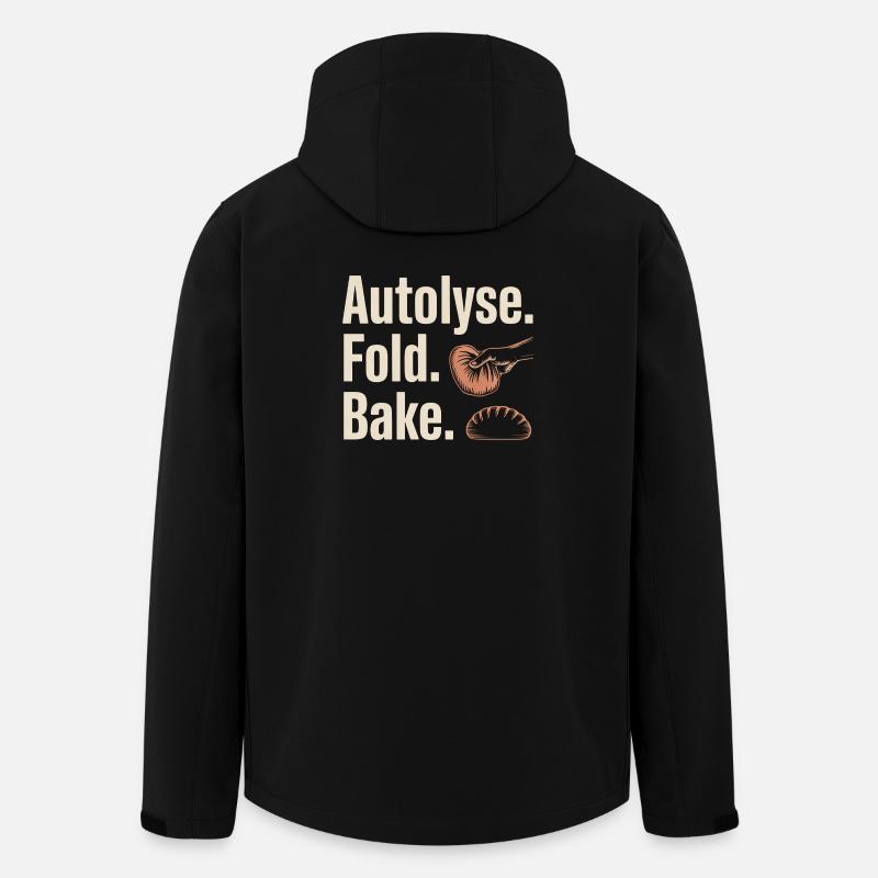 Autolyse Fold Backe Bread Kunst - Recycelte Männer Softshell-Jacke von Stanley/Stella - Schwarz