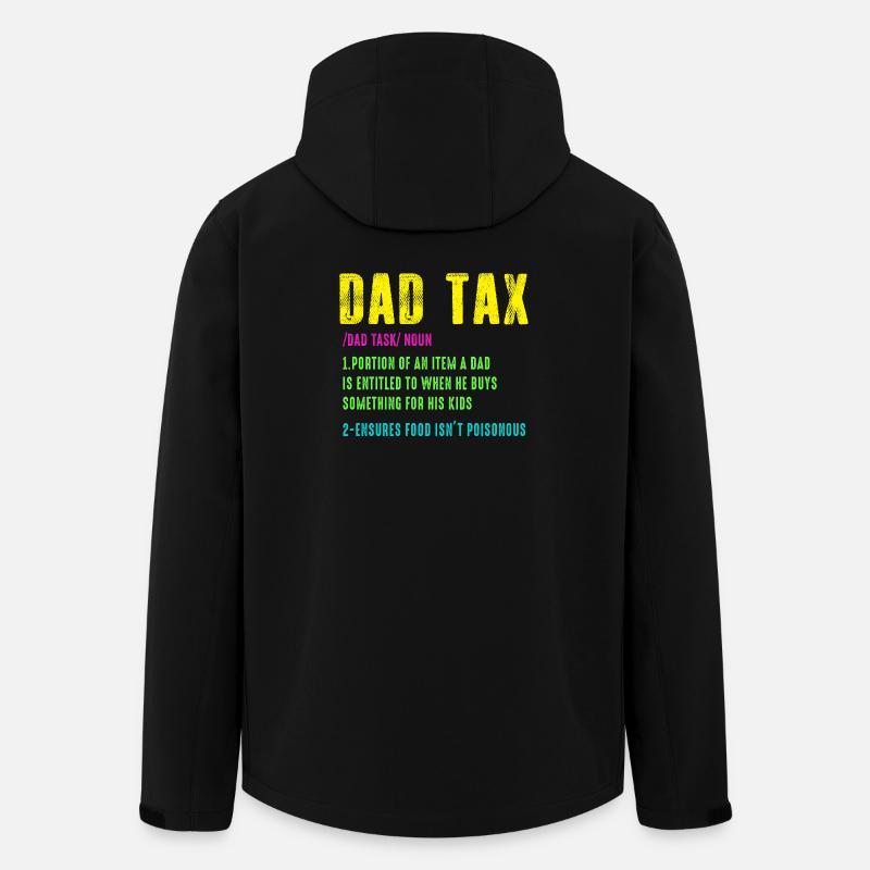 Papa Steuer Neon Humor Tee - Recycelte Männer Softshell-Jacke von Stanley/Stella - Schwarz