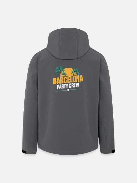 Barcelone Party Crew - Veste softshell homme en polyester recyclé Stanley/Stella - noir