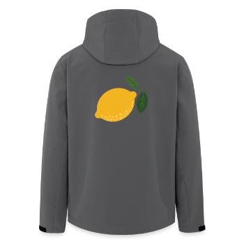 Golden Lemon Sketch - Men’s Recycled Softshell Jacket by Stanley/Stella - black - Back - AI Model Male 185 light (185cm)