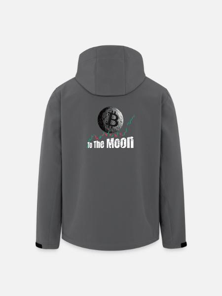 Bitcoin to the Moon - Men’s Recycled Softshell Jacket by Stanley/Stella - black