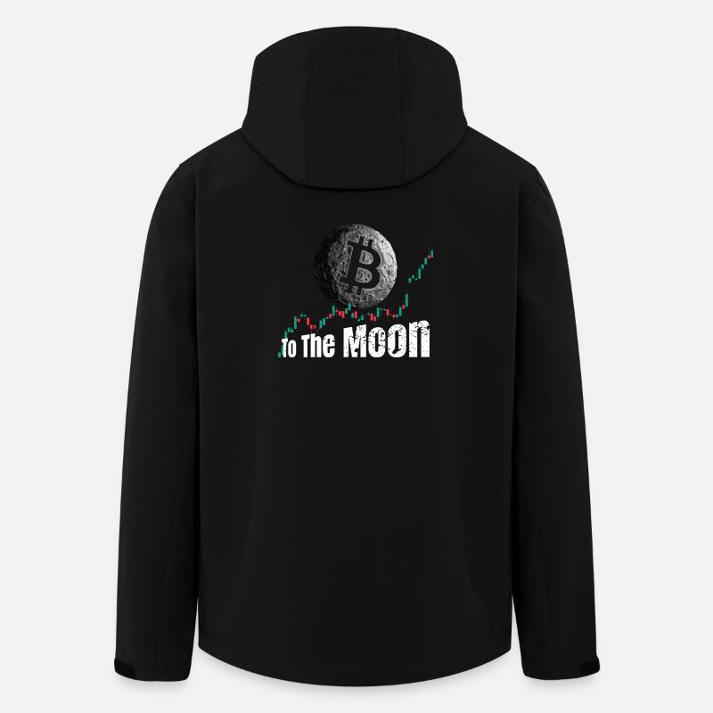 Bitcoin to the Moon - Recycelte Männer Softshell-Jacke von Stanley/Stella - Schwarz