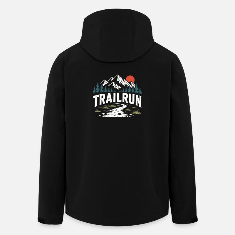 Course sur sentier - Veste softshell homme en polyester recyclé Stanley/Stella - noir