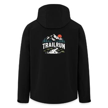 Trailrun - Recycelte Männer Softshell-Jacke von Stanley/Stella - Schwarz - Hinten - AI Model Male 185 light (185cm)