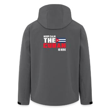 Keep Calm The Cuban is Here Kuba - Recycelte Männer Softshell-Jacke von Stanley/Stella - Anthrazit - Hinten - AI Model Male 185 light (185cm)