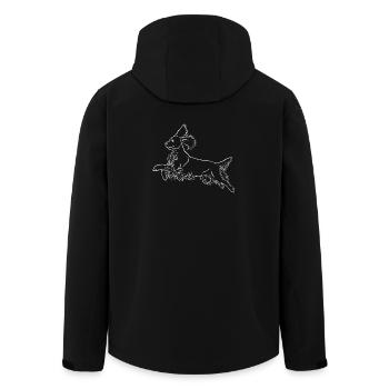 Springer Spaniel - Recycelte Männer Softshell-Jacke von Stanley/Stella - Schwarz - Hinten - AI Model Male 185 light (185cm)