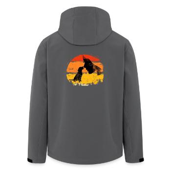 Chien, amour des chiens, sports canins - Veste softshell homme en polyester recyclé Stanley/Stella - noir - Dos - AI Model Male 185 light (185cm)
