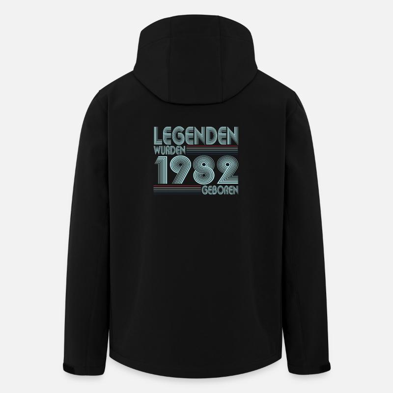 40e anniversaire 1982 Né pour de vraies légendes - Veste softshell homme en polyester recyclé Stanley/Stella - noir