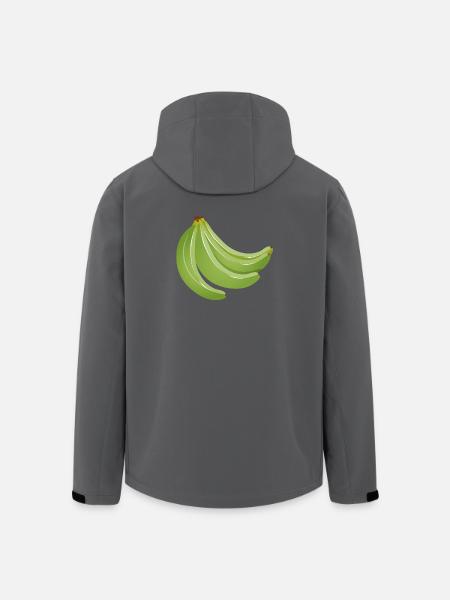 four bright green unripe bananas - Men’s Recycled Softshell Jacket by Stanley/Stella - black