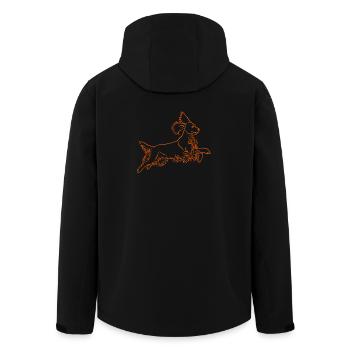 Springer Spaniel in orange - Recycelte Männer Softshell-Jacke von Stanley/Stella - Schwarz - Hinten - AI Model Male 185 light (185cm)