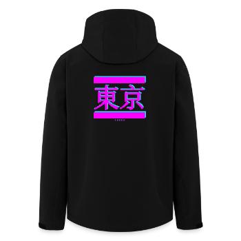 Tokyo Vaporwave - Men’s Recycled Softshell Jacket by Stanley/Stella - black - Back - AI Model Male 185 light (185cm)