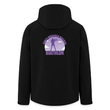 Biathlon Biathletin Mädchen Skiurlaub Geschenk - Recycelte Männer Softshell-Jacke von Stanley/Stella - Schwarz - Hinten - AI Model Male 185 light (185cm)