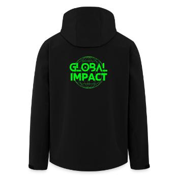 Mutter Natur, Planet Erde, Global impaci - Recycelte Männer Softshell-Jacke von Stanley/Stella - Schwarz - Hinten - AI Model Male 185 light (185cm)