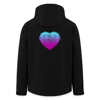 M. & Mme Mariage Fiançailles Demande en mariage Amour - Veste softshell homme en polyester recyclé Stanley/Stella - noir - Dos - AI Model Male 185 light (185cm)