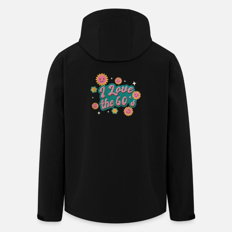 Ich liebe die 60er Jahre - Recycelte Männer Softshell-Jacke von Stanley/Stella - Schwarz