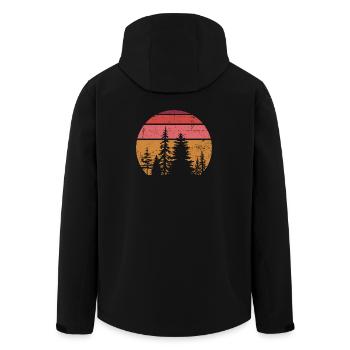 Silhouette de pin solaire - Veste softshell homme en polyester recyclé Stanley/Stella - noir - Dos - AI Model Male 185 light (185cm)