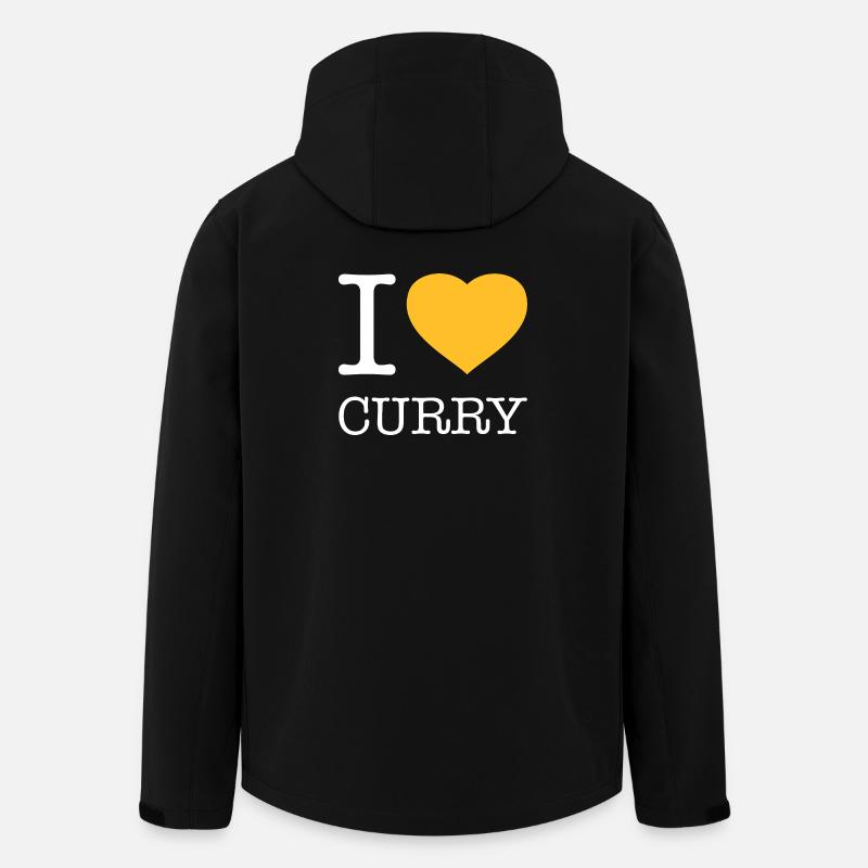 I LOVE CURRY - Recycelte Männer Softshell-Jacke von Stanley/Stella - Schwarz