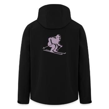 Singe Gorille Chimpanzé Ski Silhouette Design - Veste softshell homme en polyester recyclé Stanley/Stella - noir - Dos - AI Model Male 185 light (185cm)