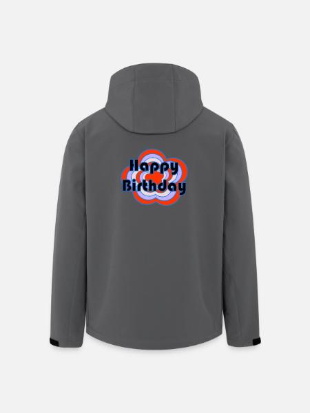 ANNIVERSARY. HAPPY BIRTHDAY. HAPPY BIRTHDAY. - Men’s Recycled Softshell Jacket by Stanley/Stella - black