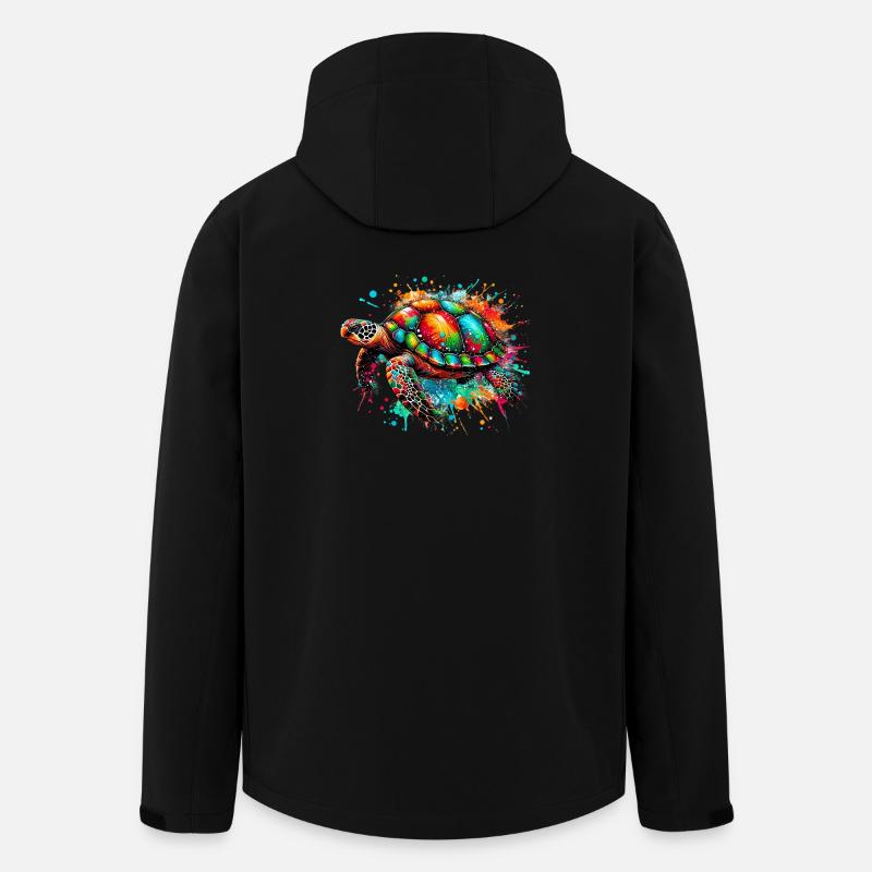 Schildkröte - Recycelte Männer Softshell-Jacke von Stanley/Stella - Schwarz
