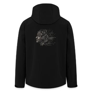 Brain in circuit design - Men’s Recycled Softshell Jacket by Stanley/Stella - black - Back - AI Model Male 185 light (185cm)