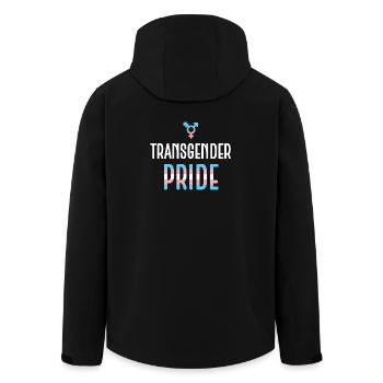 LGBTQ Pride Month - Transgender Pride - Men’s Recycled Softshell Jacket by Stanley/Stella - black - Back - AI Model Male 185 light (185cm)