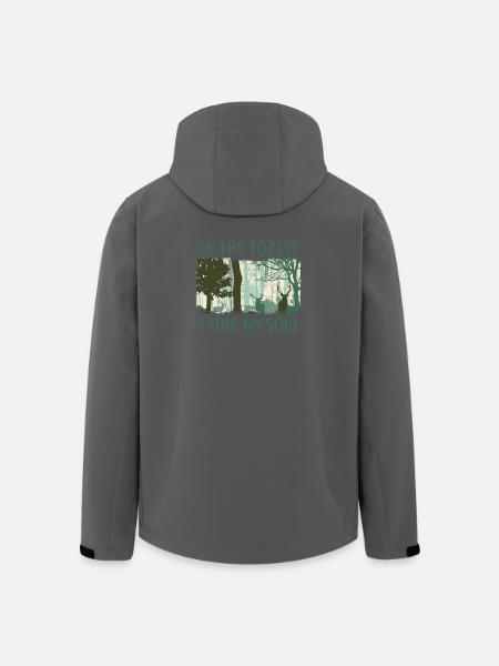Im Wald finde ich meine Seele - Recycelte Männer Softshell-Jacke von Stanley/Stella - Schwarz
