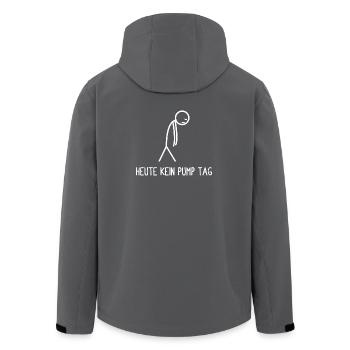 Kein Pump Tag Bodybuilding Bodybuilder Kraftsport - Recycelte Männer Softshell-Jacke von Stanley/Stella - Schwarz - Hinten - AI Model Male 185 light (185cm)