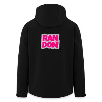 Random - chaotisch und absolut trendy. - Recycelte Männer Softshell-Jacke von Stanley/Stella - Schwarz - Hinten - AI Model Male 185 light (185cm)